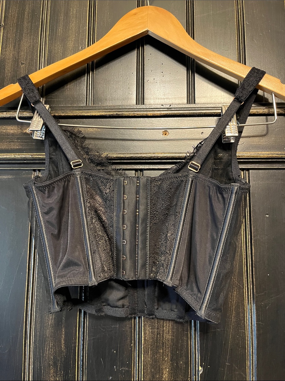 NWT Victoria's Secret Black Lace Corset - Picture 4 of 6